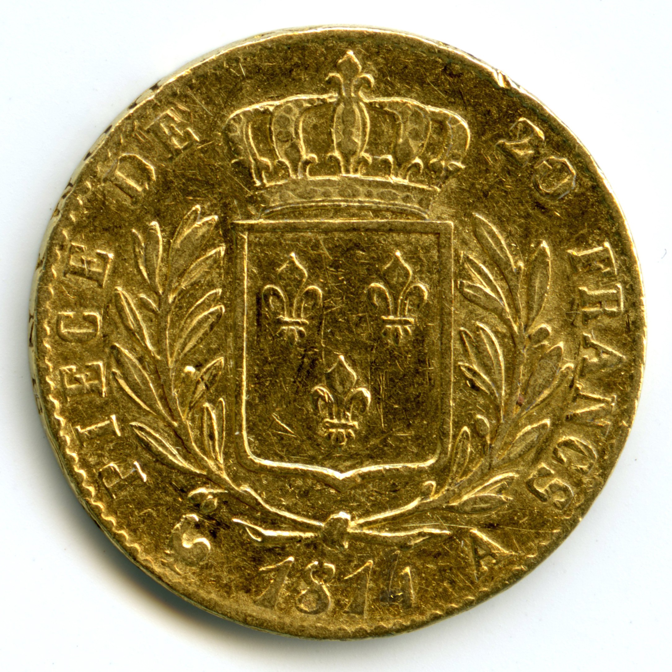 Louis XVIII - 20 Francs - 1814 A revers