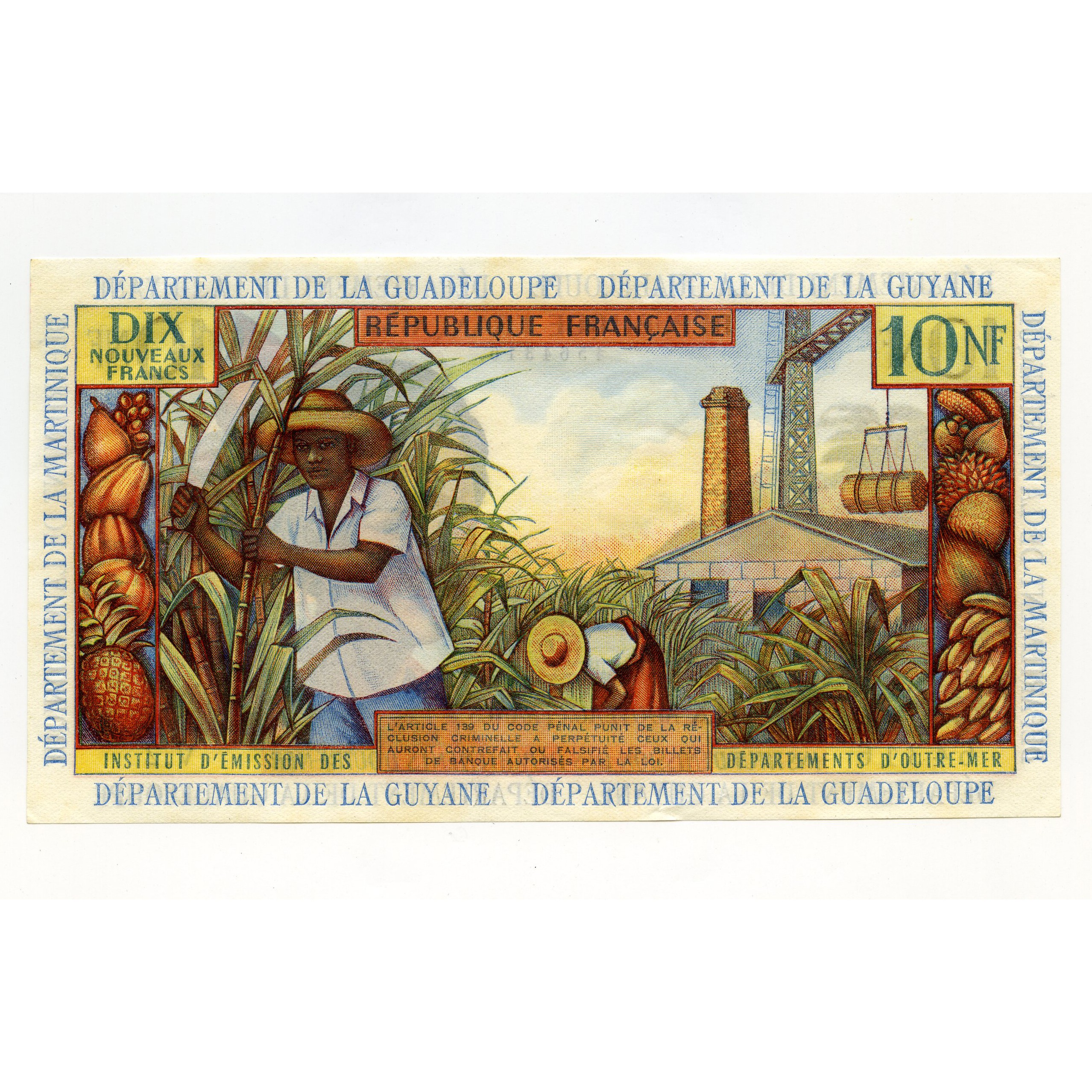 Outre-Mer - Guyane - 10NF - V2 64316 revers