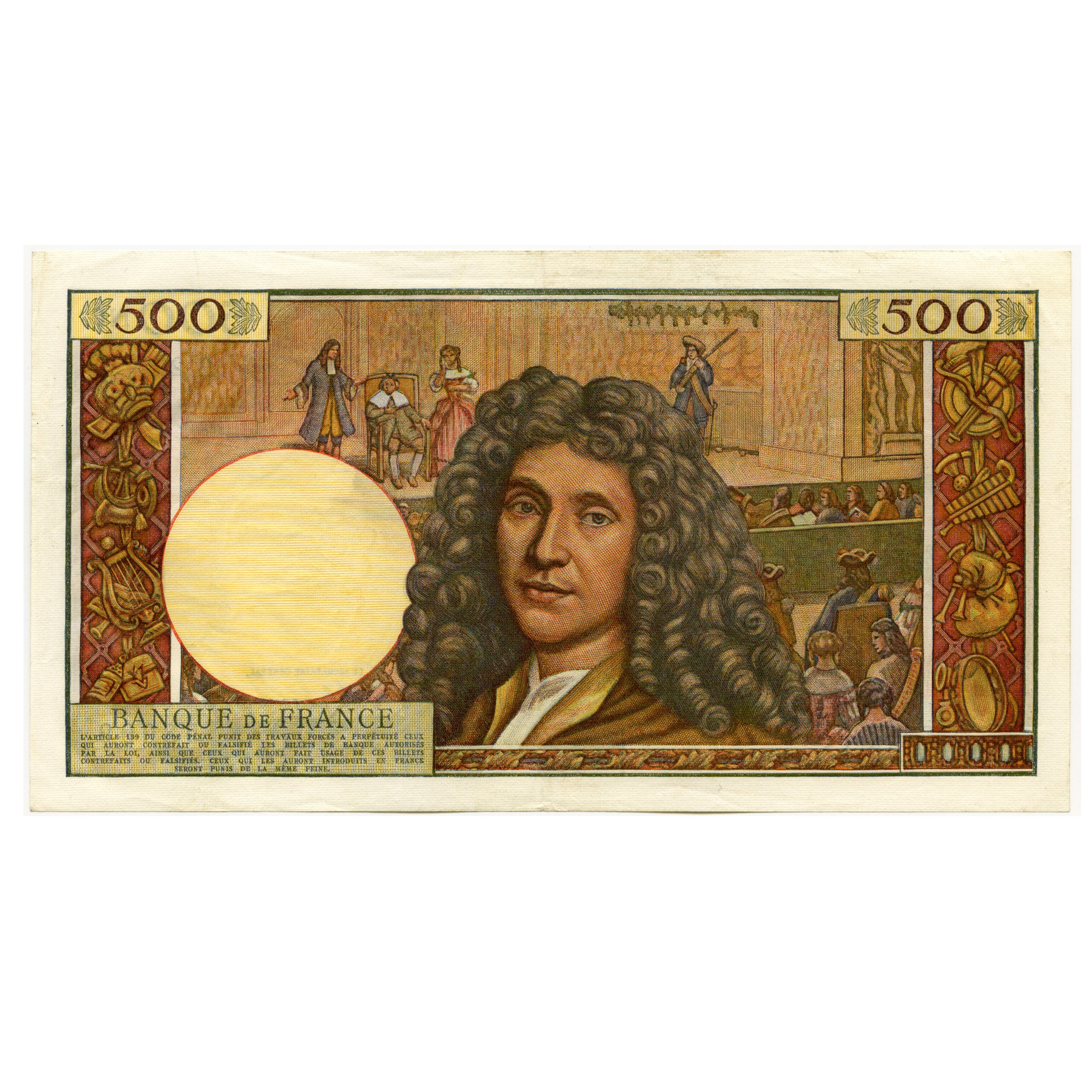 France - 500 NF Molière - H2 58999 revers