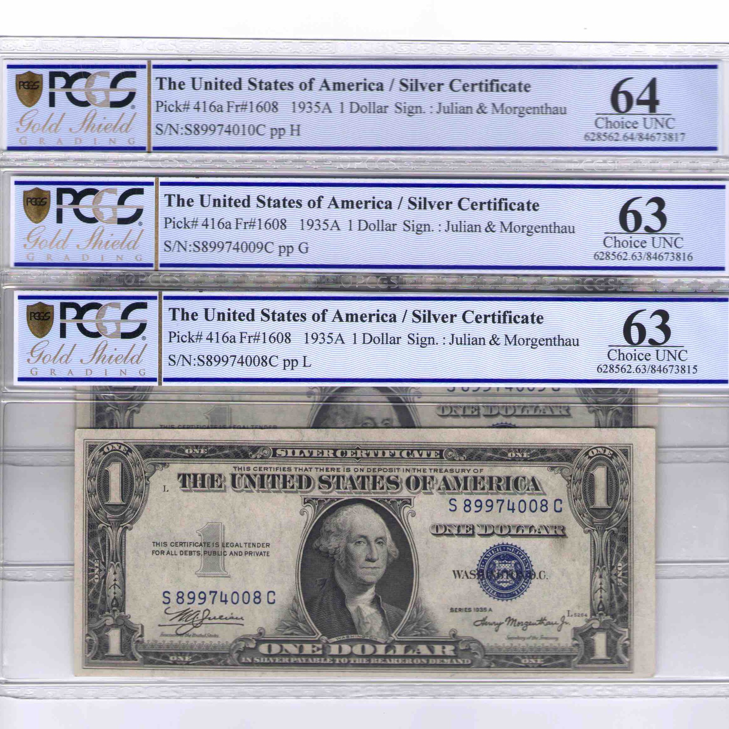 USA - 1 DOLLAR Silver certificate * avers