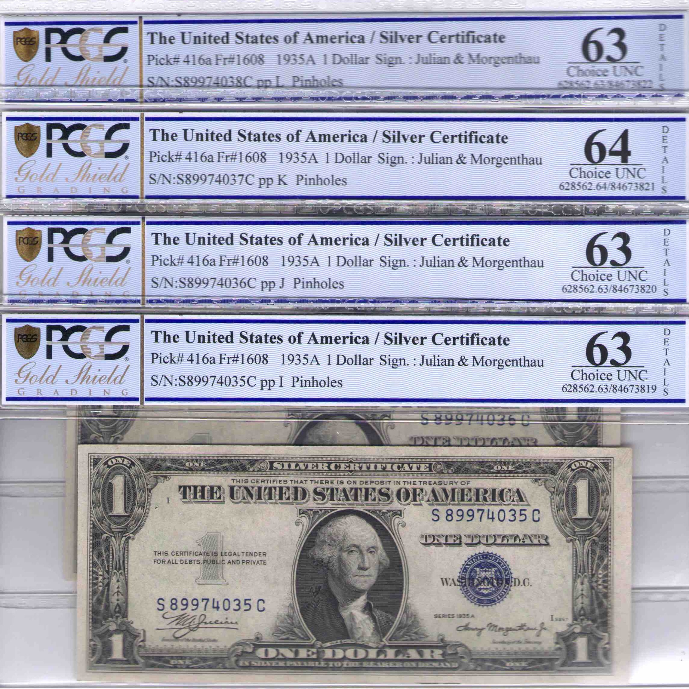 USA - 1 DOLLAR Silver certificate * avers