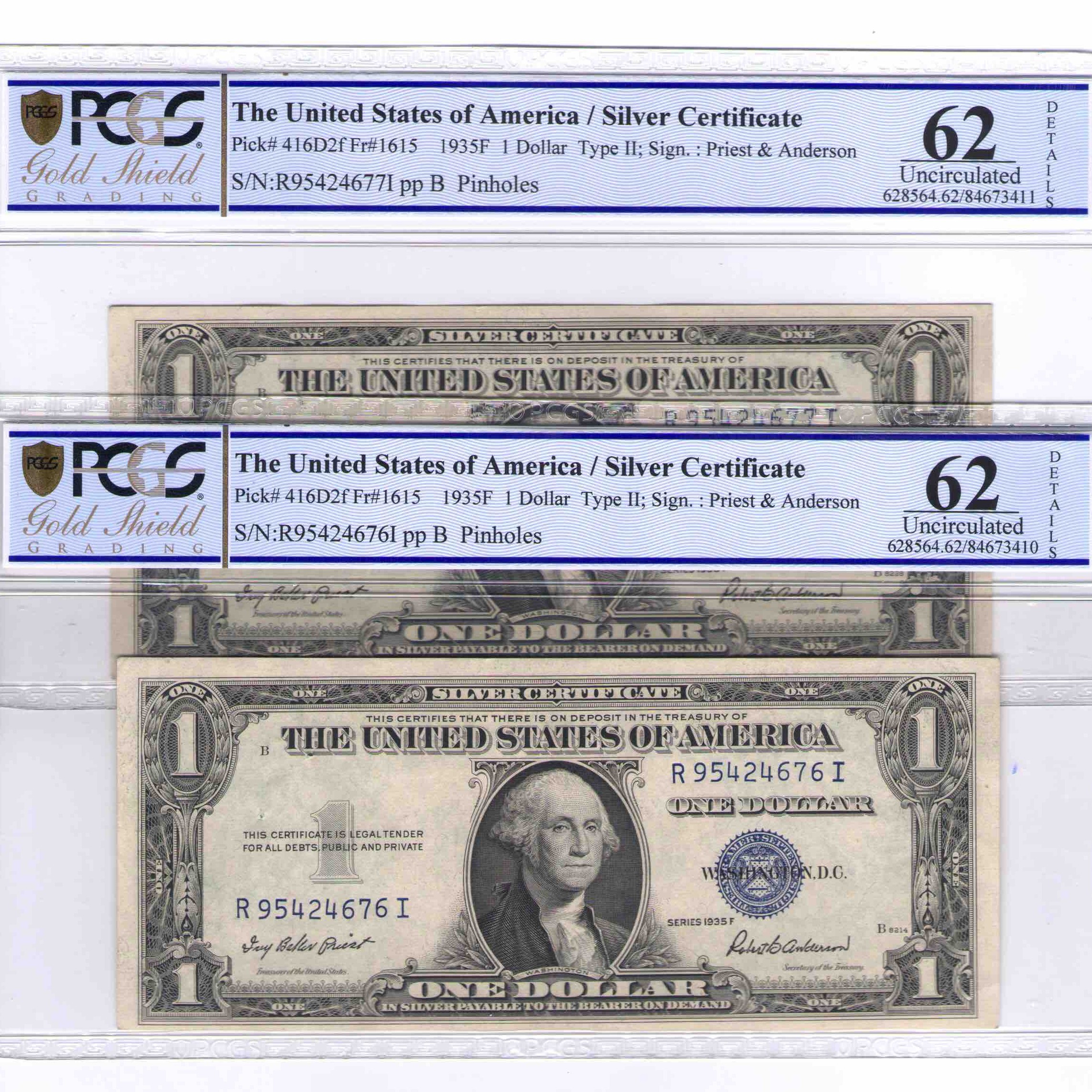 USA - 1 DOLLAR Silver certificate * avers