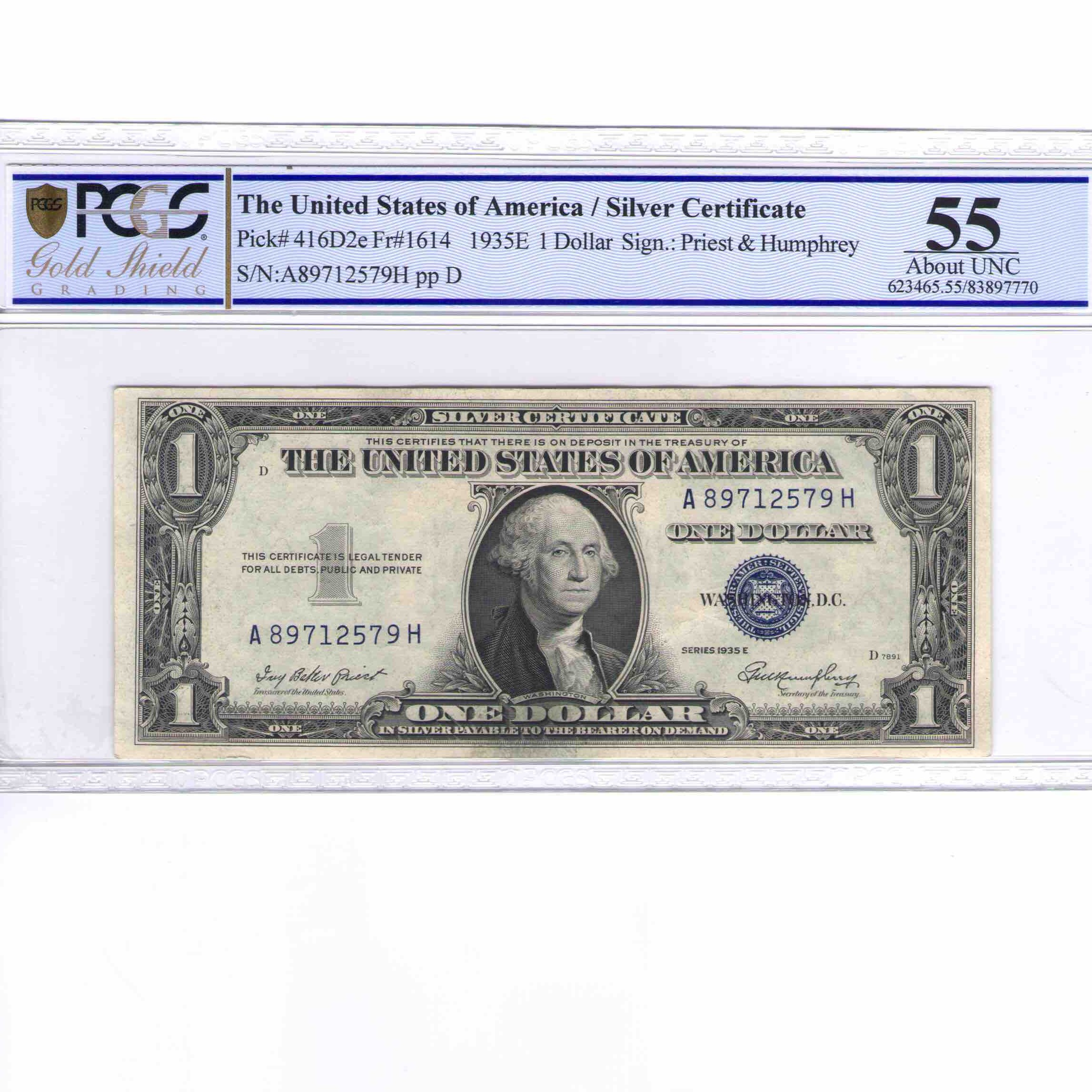 USA - 1 DOLLAR Silver certificate avers