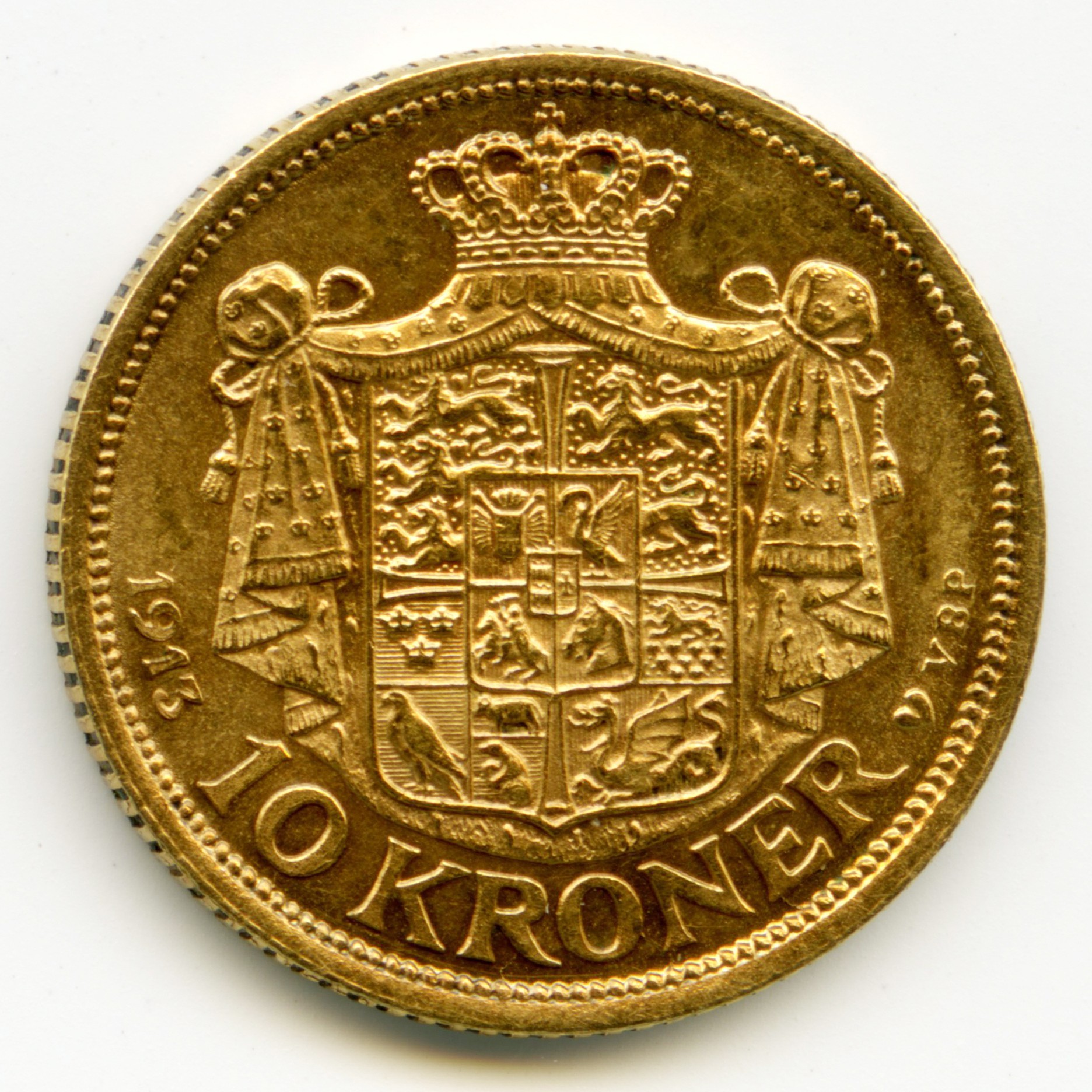 Danemark - 10 Kroner - 1913 VBP revers